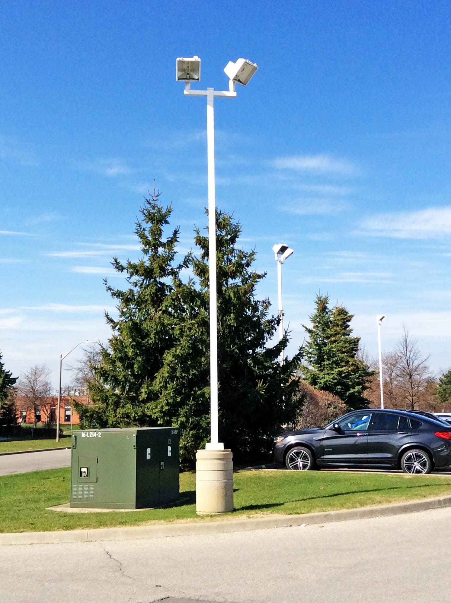 Square Pipe Lighting Pole